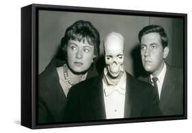 Couple with Skeleton in Suit-null-Framed Stretched Canvas