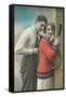 Couple with Tennis Rackets-null-Framed Stretched Canvas