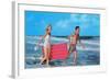 Couple with Toy Raft-null-Framed Art Print