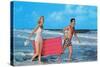 Couple with Toy Raft-null-Stretched Canvas