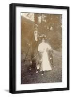 Couple with Two Pointers-null-Framed Photographic Print