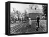 Couple Working in Garden on Farm Security Housing Project-Carl Mydans-Framed Stretched Canvas