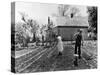 Couple Working in Garden on Farm Security Housing Project-Carl Mydans-Stretched Canvas