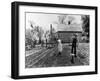 Couple Working in Garden on Farm Security Housing Project-Carl Mydans-Framed Photographic Print