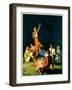 "Couples by Bonfire,"September 1, 1931-Frank Bensing-Framed Premium Giclee Print