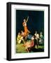 "Couples by Bonfire,"September 1, 1931-Frank Bensing-Framed Premium Giclee Print