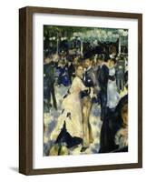 Couples Dancing, from Bal Du Moulin De La Galette, Dance at Moulin De La Galette, Paris, 1876-Pierre-Auguste Renoir-Framed Giclee Print