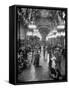 Couples Dancing in the Grand Foyer of the Paris Opera House at a Victory Ball-null-Framed Stretched Canvas