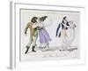 Couples Dancing the Waltz, from Le Bon Genre, c.1810-null-Framed Giclee Print