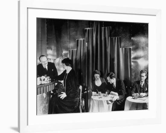 Couples Enjoying Drinks at This Smart, Modern Speakeasy Without Police Prohibition Raids-Margaret Bourke-White-Framed Photographic Print