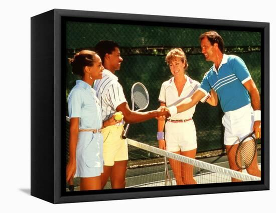 Couples Playing Tennis Together-Bill Bachmann-Framed Stretched Canvas
