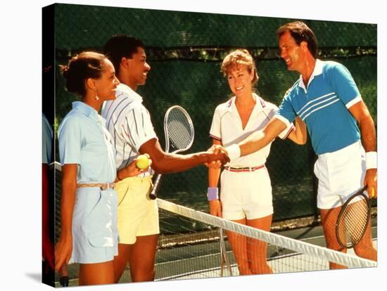 Couples Playing Tennis Together-Bill Bachmann-Stretched Canvas