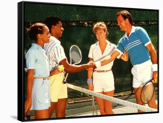 Couples Playing Tennis Together-Bill Bachmann-Framed Stretched Canvas