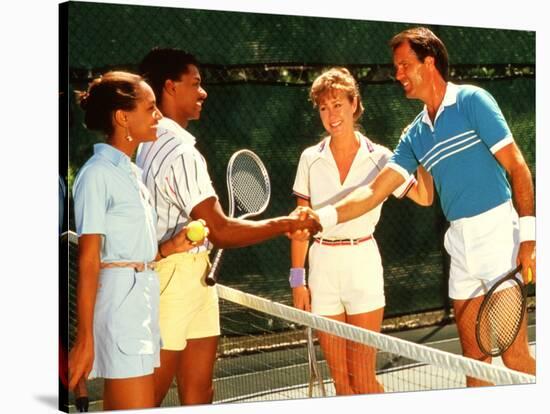 Couples Playing Tennis Together-Bill Bachmann-Stretched Canvas