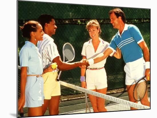 Couples Playing Tennis Together-Bill Bachmann-Mounted Photographic Print