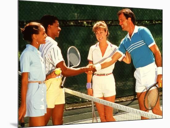 Couples Playing Tennis Together-Bill Bachmann-Mounted Photographic Print