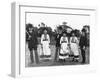 Couples Standing on Tennis Court-null-Framed Photographic Print