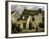 Cour d'une maison de paysans aux environs de Paris-Jean-Baptiste-Camille Corot-Framed Giclee Print