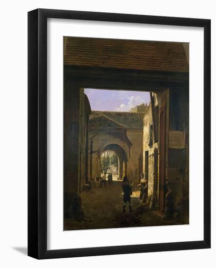 Cour d'une maison de roulage, rue Saint-Denis dite cour Sainte-Catherine-Etienne Bouhot-Framed Giclee Print