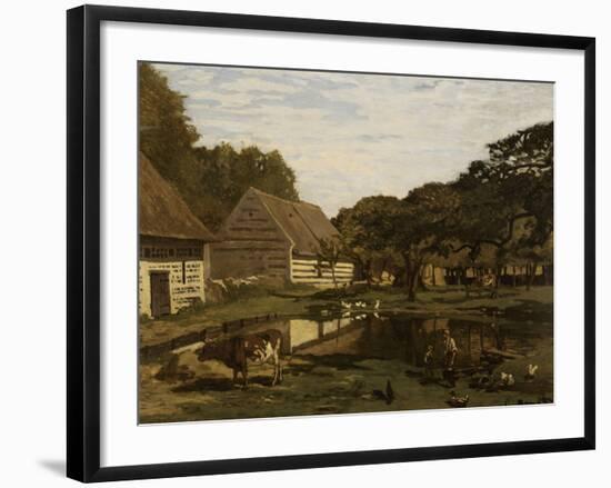 Cour de ferme en Normandie-Claude Monet-Framed Giclee Print