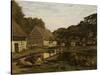 Cour de ferme en Normandie-Claude Monet-Stretched Canvas