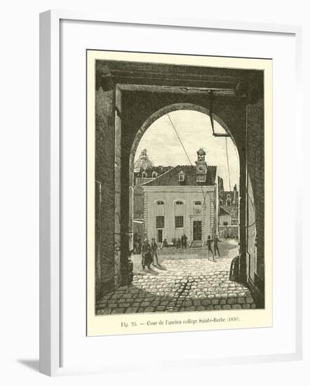 Cour De L'Ancien College Sainte-Barbe, 1830-null-Framed Giclee Print