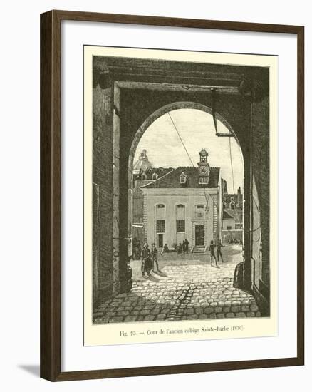 Cour De L'Ancien College Sainte-Barbe, 1830-null-Framed Giclee Print