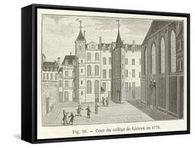 Cour Du College De Lisieux En 1779-null-Framed Stretched Canvas