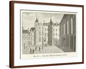 Cour Du College De Lisieux En 1779-null-Framed Giclee Print