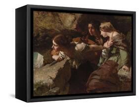 Courage, Anxiety and Despair: Watching the Battle-James Sant-Framed Stretched Canvas