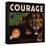 Courage Brand - Santa Paula, California - Citrus Crate Label-Lantern Press-Framed Stretched Canvas