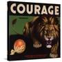 Courage Brand - Santa Paula, California - Citrus Crate Label-Lantern Press-Stretched Canvas