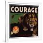 Courage Brand - Santa Paula, California - Citrus Crate Label-Lantern Press-Framed Art Print