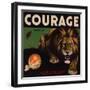 Courage Brand - Santa Paula, California - Citrus Crate Label-Lantern Press-Framed Art Print