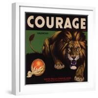 Courage Brand - Santa Paula, California - Citrus Crate Label-Lantern Press-Framed Art Print