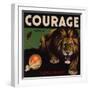 Courage Brand - Santa Paula, California - Citrus Crate Label-Lantern Press-Framed Art Print