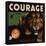 Courage Brand - Santa Paula, California - Citrus Crate Label-Lantern Press-Framed Stretched Canvas