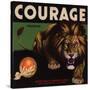 Courage Brand - Santa Paula, California - Citrus Crate Label-Lantern Press-Stretched Canvas