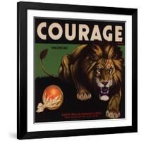 Courage Brand - Santa Paula, California - Citrus Crate Label-Lantern Press-Framed Art Print