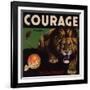 Courage Brand - Santa Paula, California - Citrus Crate Label-Lantern Press-Framed Art Print