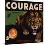 Courage Brand - Santa Paula, California - Citrus Crate Label-Lantern Press-Mounted Art Print