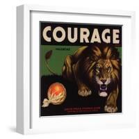 Courage Brand - Santa Paula, California - Citrus Crate Label-Lantern Press-Framed Art Print