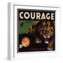 Courage Brand - Santa Paula, California - Citrus Crate Label-Lantern Press-Framed Art Print