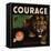 Courage Brand - Santa Paula, California - Citrus Crate Label-Lantern Press-Framed Stretched Canvas