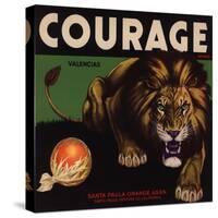 Courage Brand - Santa Paula, California - Citrus Crate Label-Lantern Press-Stretched Canvas