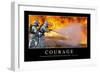 Courage: Citation Et Affiche D'Inspiration Et Motivation-null-Framed Photographic Print