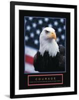 Courage - Eagle and Flag-Unknown Unknown-Framed Photo