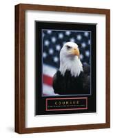 Courage - Eagle and Flag-Unknown Unknown-Framed Photo