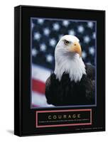 Courage - Eagle and Flag-Unknown Unknown-Framed Stretched Canvas