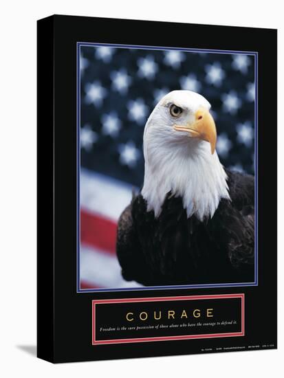 Courage - Eagle and Flag-Unknown Unknown-Stretched Canvas